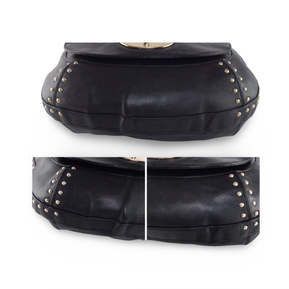 COACH lmt Edition Circle Black Leather Hobo Shoulder Bag - Picture 11 of 13